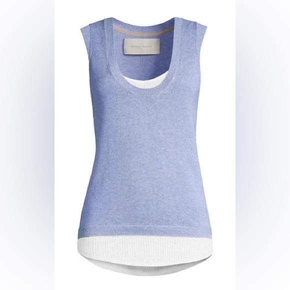 Brochu Walker Loreen Linen & Cotton-Blend Layered Tank - Picture 4 of 10